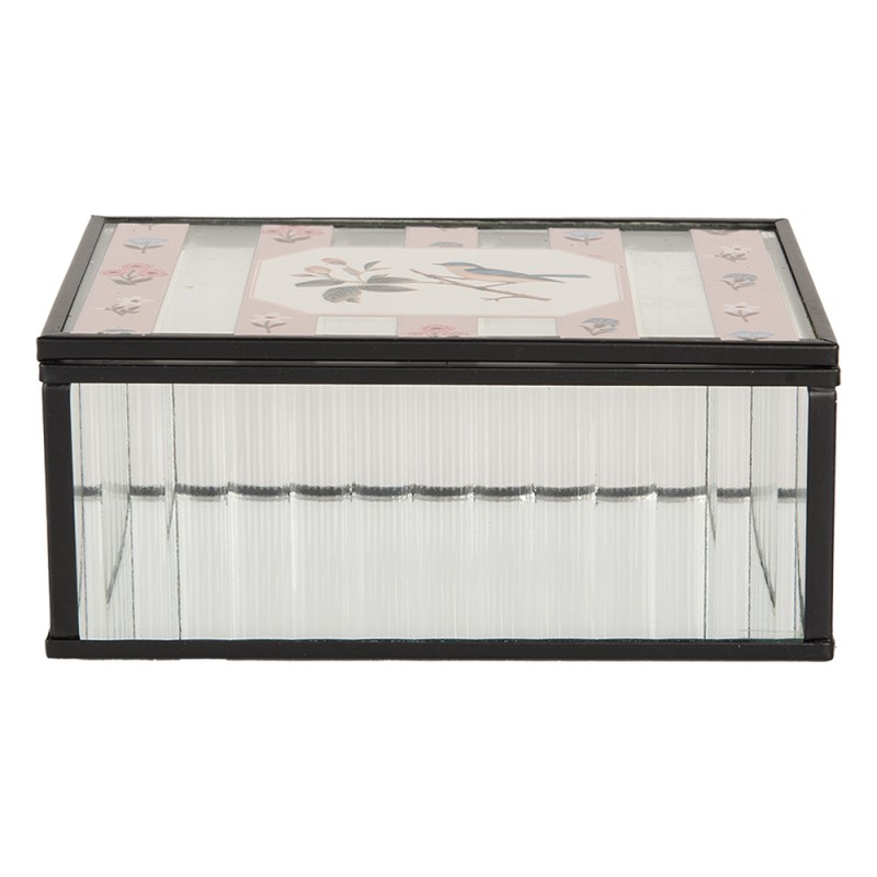 Clayre & Eef Scatola dei gioielli 15x10x6 cm Trasparente Vetro