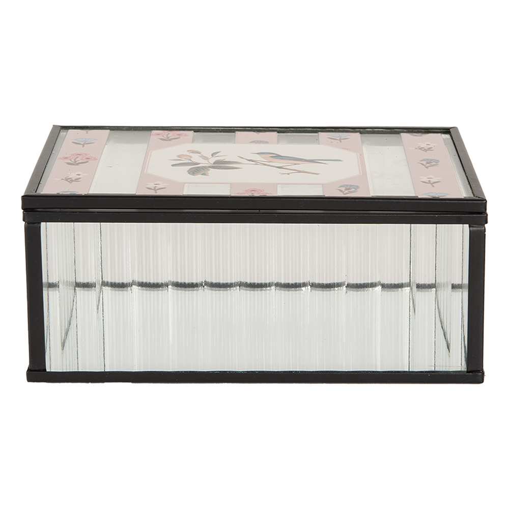Clayre&Eef Sieradendoos 15x10x6 cm Transparant Glas afbeelding