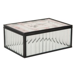 Clayre & Eef Scatola dei gioielli 15x10x6 cm Trasparente Vetro