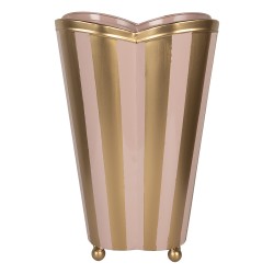Clayre & Eef Vaso 22x22x35 cm Rosa Metallo