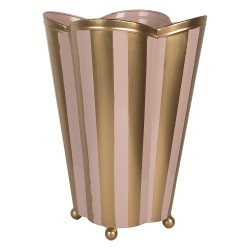Clayre & Eef Vaso 22x22x35 cm Rosa Metallo