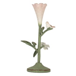Clayre & Eef Candelabro 12x12x26 cm Verde Metallo