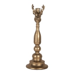 Clayre & Eef Candelabro Ø 14x40 cm Color oro Metallo