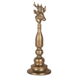 Clayre & Eef Candelabro Ø 14x40 cm Color oro Metallo
