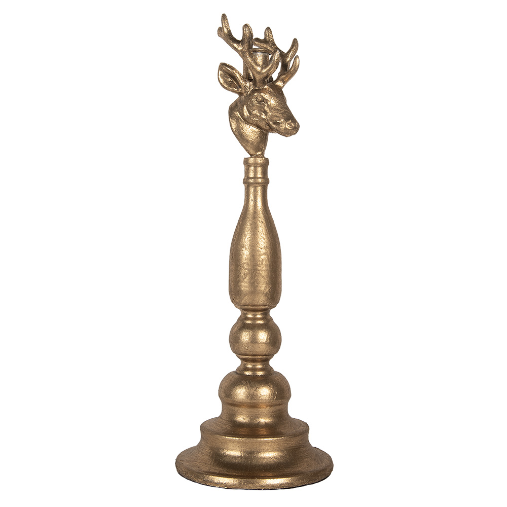 Kandelaar Ø 14X40 Cm Goudkleurig Metaal-image