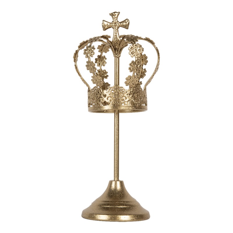 Clayre & Eef Decorazione Corona Ø 12x30 cm Color oro Metallo