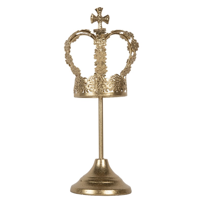 Clayre & Eef Decorazione Corona Ø 12x30 cm Color oro Metallo