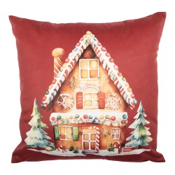 Clayre & Eef Federa per cuscino 45x45 cm Rosso Poliestere Ciliegia