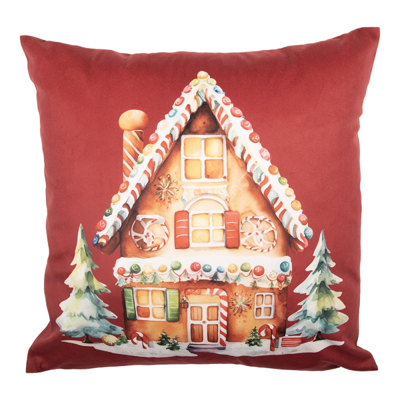 Clayre & Eef Federa per cuscino 45x45 cm Rosso Poliestere Ciliegia