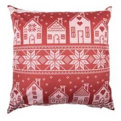 Clayre & Eef Federa per cuscino 45x45 cm Rosso Poliestere Natale