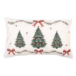 Clayre & Eef Federa per cuscino 30x50 cm Beige Poliestere Albero di Natale