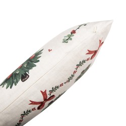 Clayre & Eef Federa per cuscino 30x50 cm Beige Poliestere Albero di Natale