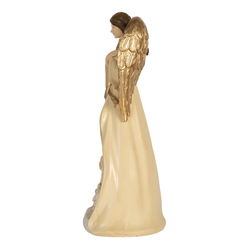Clayre & Eef Christmas Decoration Figurine Nativity Scene 15x12x31 cm Beige Plastic