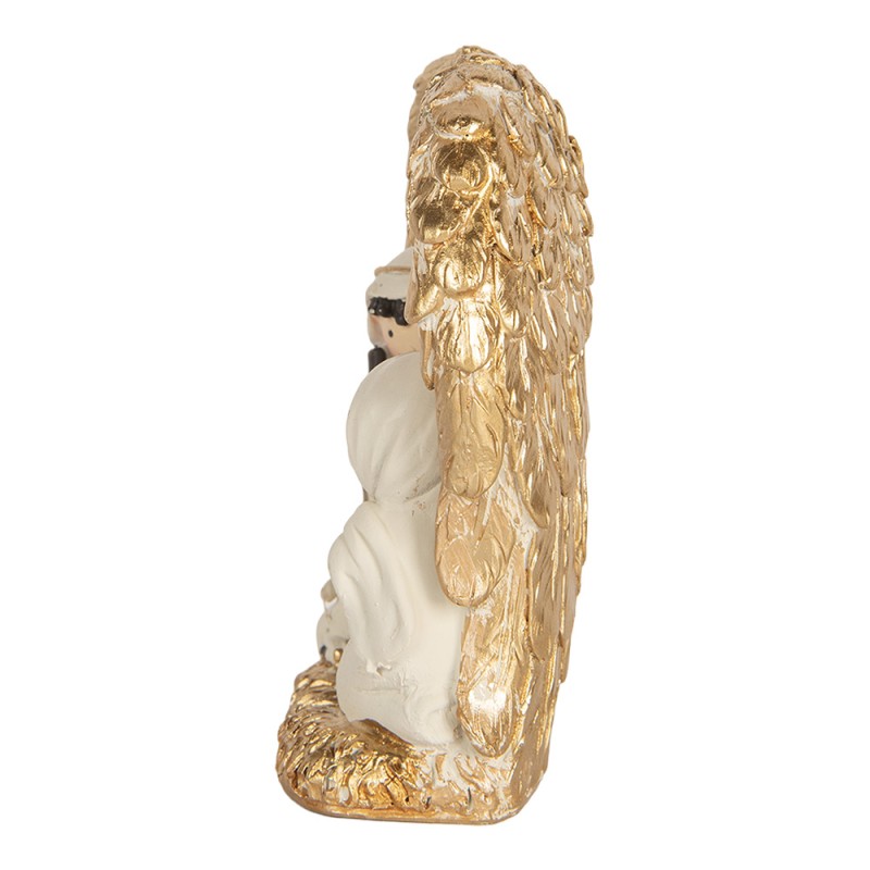 Clayre & Eef Christmas Decoration Figurine Nativity Scene 12x6x13 cm Gold colored Plastic
