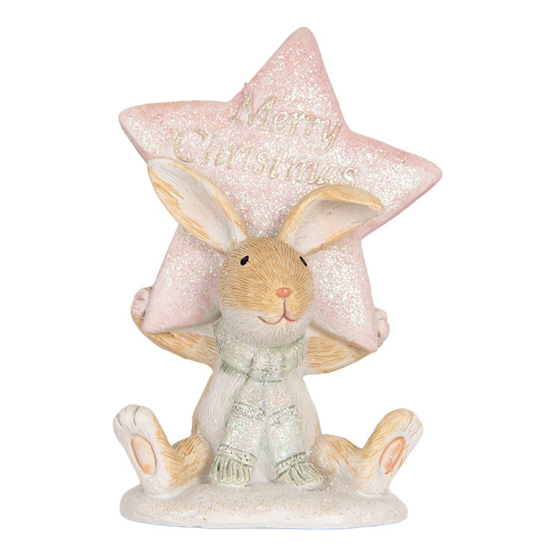 Clayre & Eef Decorative Figurine Rabbit 8x5x11 cm Brown Plastic