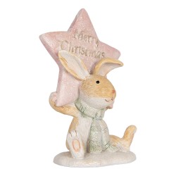 Clayre & Eef Decorative Figurine Rabbit 8x5x11 cm Brown Plastic