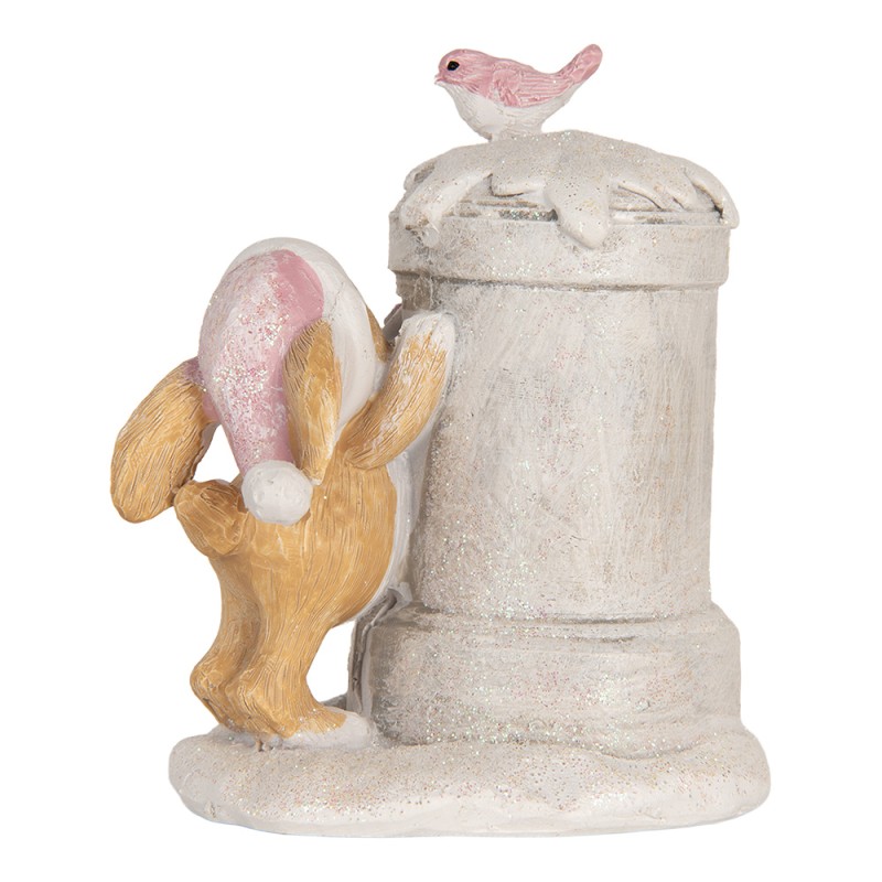 Clayre & Eef Decorative Figurine Rabbit 11x8x11 cm Beige Plastic