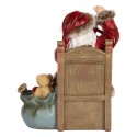 Clayre & Eef Figurine Santa Claus 16x13x19 cm Red Plastic