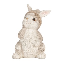Clayre & Eef Decorative Figurine Rabbit 9x9x14 cm Beige Plastic