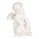 Clayre & Eef Christmas Decoration Figurine Angel set van 4 White Plastic