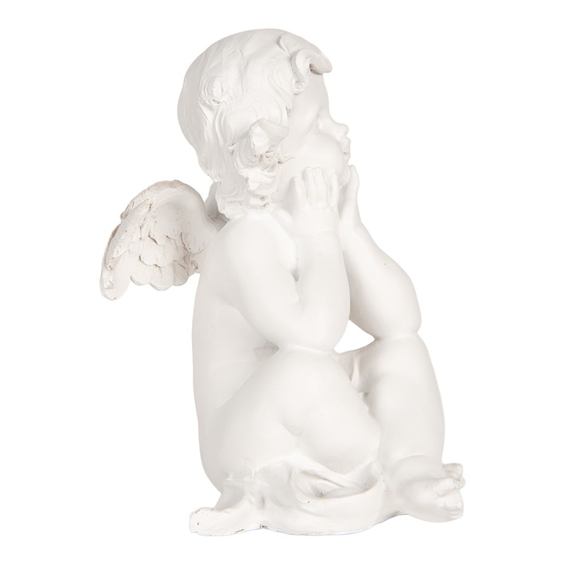 Clayre & Eef Christmas Decoration Figurine Angel set van 4 White Plastic