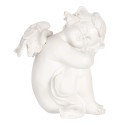 Clayre & Eef Christmas Decoration Figurine Angel set van 4 White Plastic