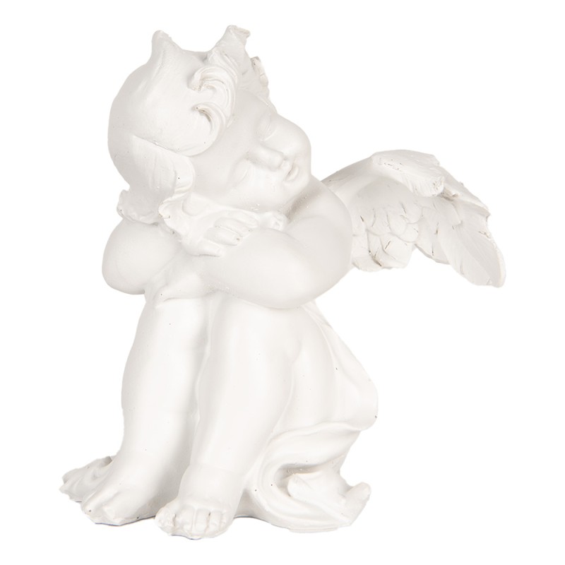Clayre & Eef Christmas Decoration Figurine Angel set van 4 White Plastic