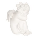 Clayre & Eef Christmas Decoration Figurine Angel set van 4 White Plastic