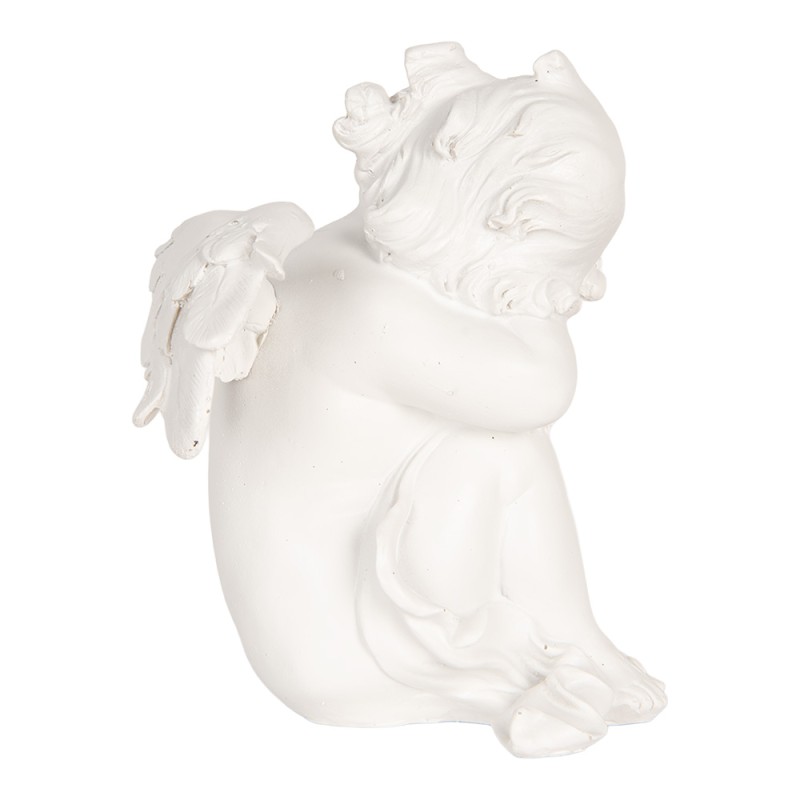 Clayre & Eef Christmas Decoration Figurine Angel set van 4 White Plastic