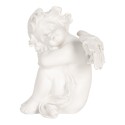Clayre & Eef Christmas Decoration Figurine Angel set van 4 White Plastic