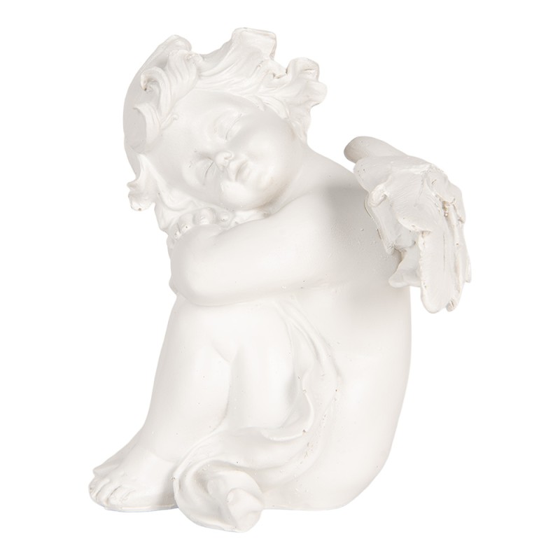 Clayre & Eef Christmas Decoration Figurine Angel set van 4 White Plastic