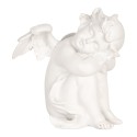 Clayre & Eef Christmas Decoration Figurine Angel set van 4 White Plastic