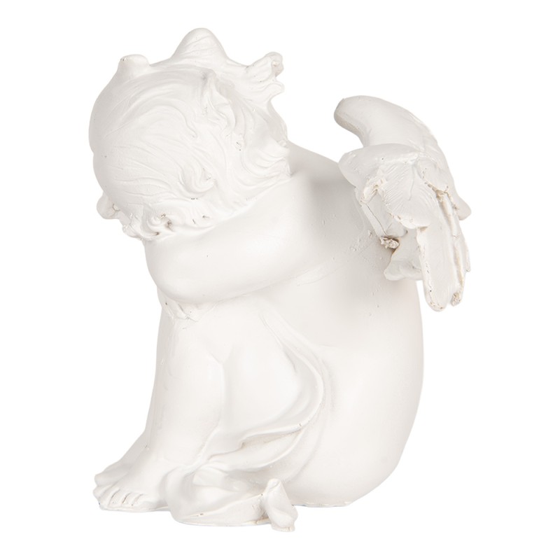 Clayre & Eef Christmas Decoration Figurine Angel set van 4 White Plastic