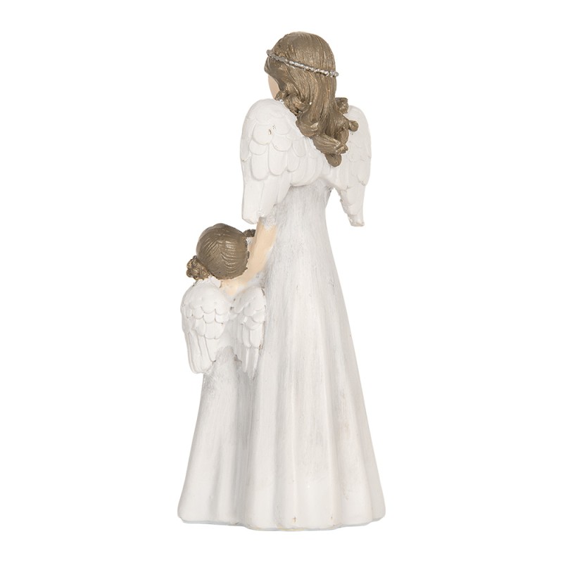 Clayre & Eef Christmas Decoration Figurine Angel 7x5x15 cm Grey Plastic