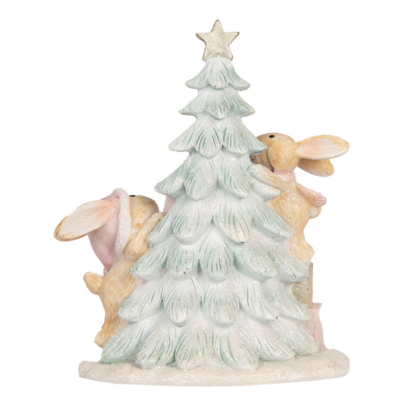 Clayre & Eef Christmas Decoration with LED Lighting Rabbit 14x8x16 cm Brown Plastic
