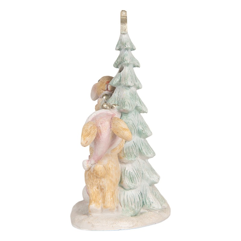 Clayre & Eef Christmas Decoration with LED Lighting Rabbit 14x8x16 cm Brown Plastic