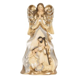 Clayre & Eef Christmas Decoration Figurine Nativity Scene 16x13x31 cm Beige Plastic