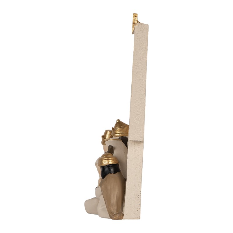 Clayre & Eef Christmas Decoration Figurine Nativity Scene 16x6x21 cm Beige Plastic
