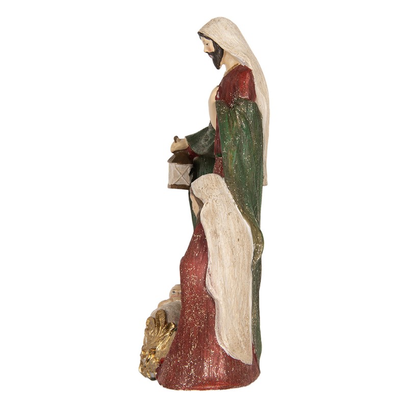 Clayre & Eef Christmas Decoration Figurine Nativity Scene 15x10x27 cm Beige Plastic