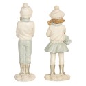Clayre & Eef Decorative Figurine Children set van 2 White Plastic