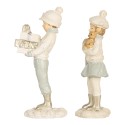 Clayre & Eef Decorative Figurine Children set van 2 White Plastic