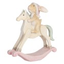 Clayre & Eef Decorative Figurine Rabbit 13x4x14 cm Brown Plastic