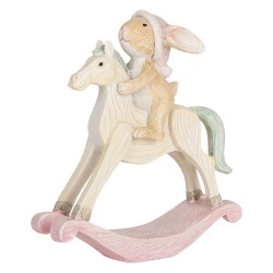 Clayre & Eef Decorative Figurine Rabbit 13x4x14 cm Brown Plastic