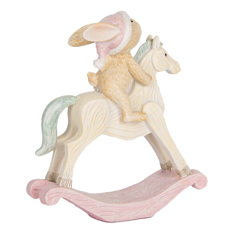 Clayre & Eef Decorative Figurine Rabbit 13x4x14 cm Brown Plastic