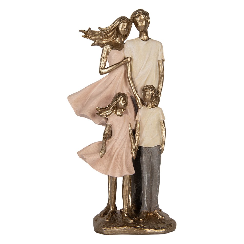 Clayre&Eef Decoratie Beeld 17x11x35 cm Goudkleurig Kunststof
