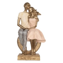 Clayre & Eef Decorative Figurine 14x12x28 cm Gold colored Plastic