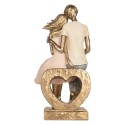 Clayre & Eef Decorative Figurine 14x12x28 cm Gold colored Plastic