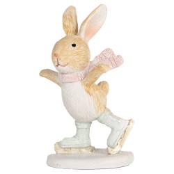 Clayre & Eef Decorative Figurine Rabbit 6x5x10 cm Brown Plastic