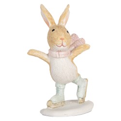 Clayre & Eef Decorative Figurine Rabbit 6x5x10 cm Brown Plastic