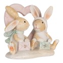 Clayre & Eef Decorative Figurine Rabbit 11x6x9 cm Brown Plastic